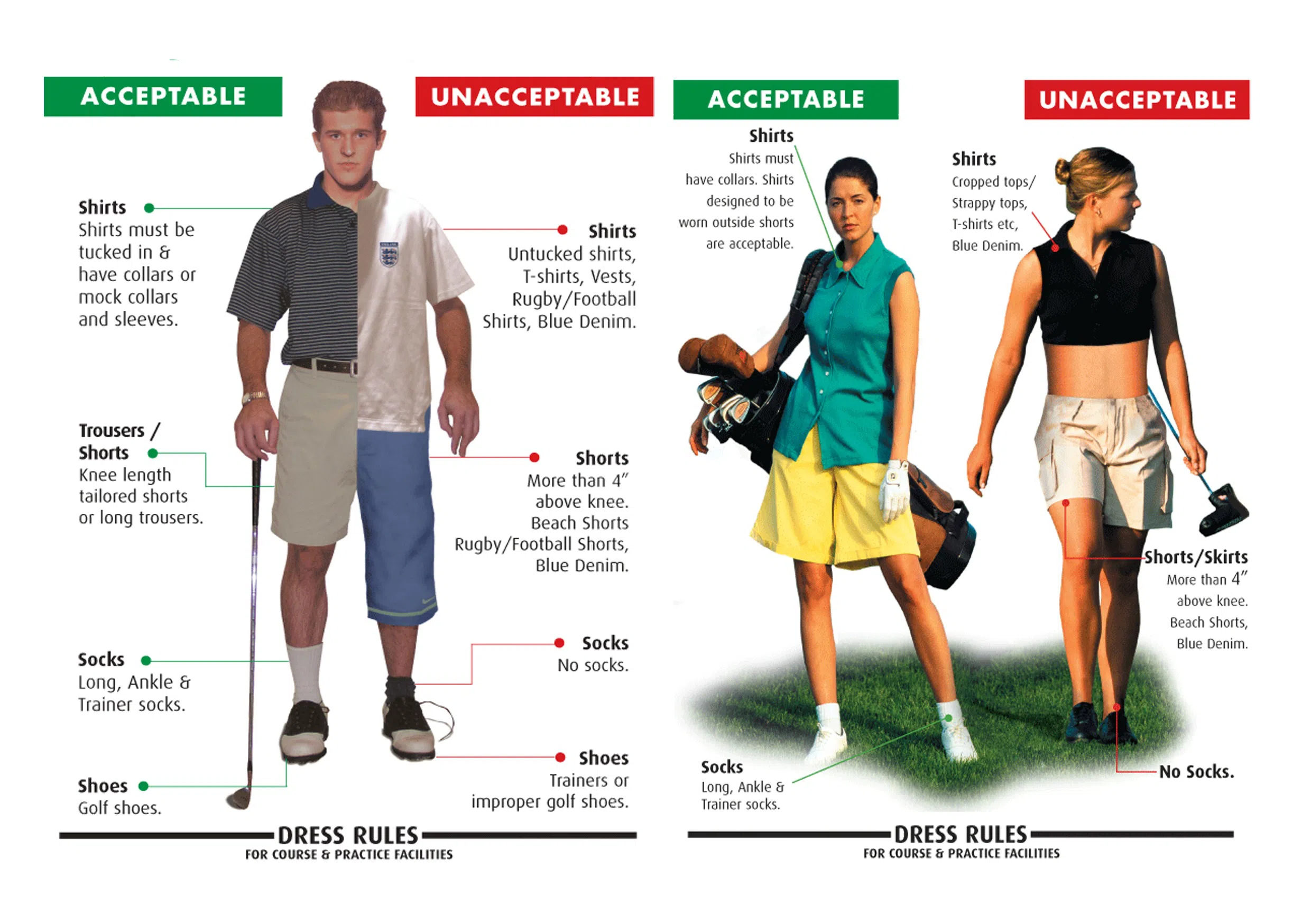 golf dress code acceptable