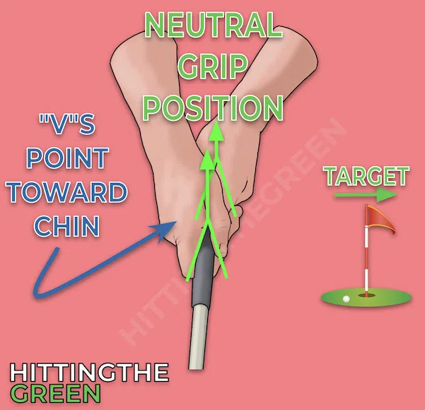 Visual Demonstration of the Neutral Grip Position Thumb-Index Crease "V" Direction